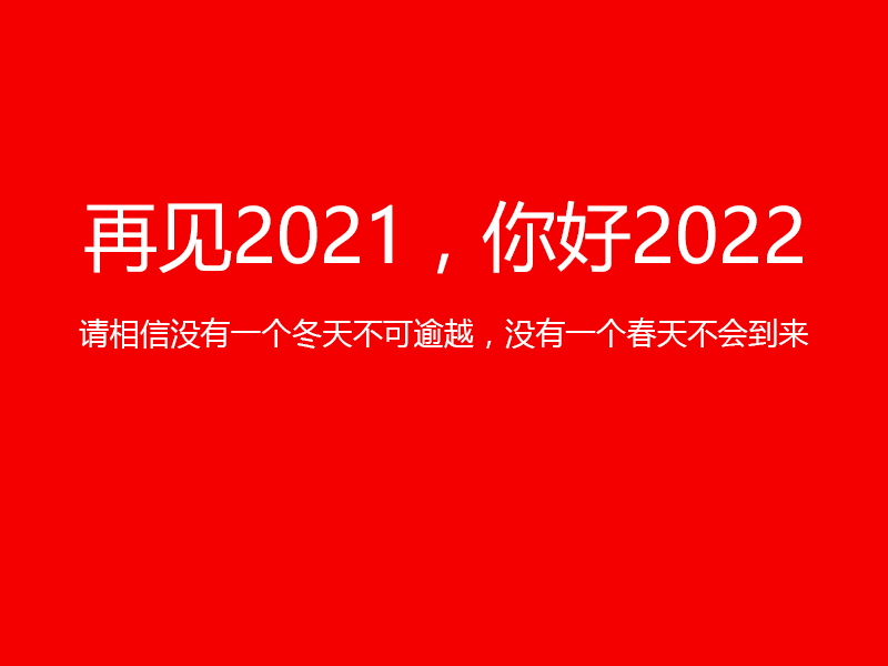 再見2021，你好2022，陜西鑫安安防祝您元旦快樂！